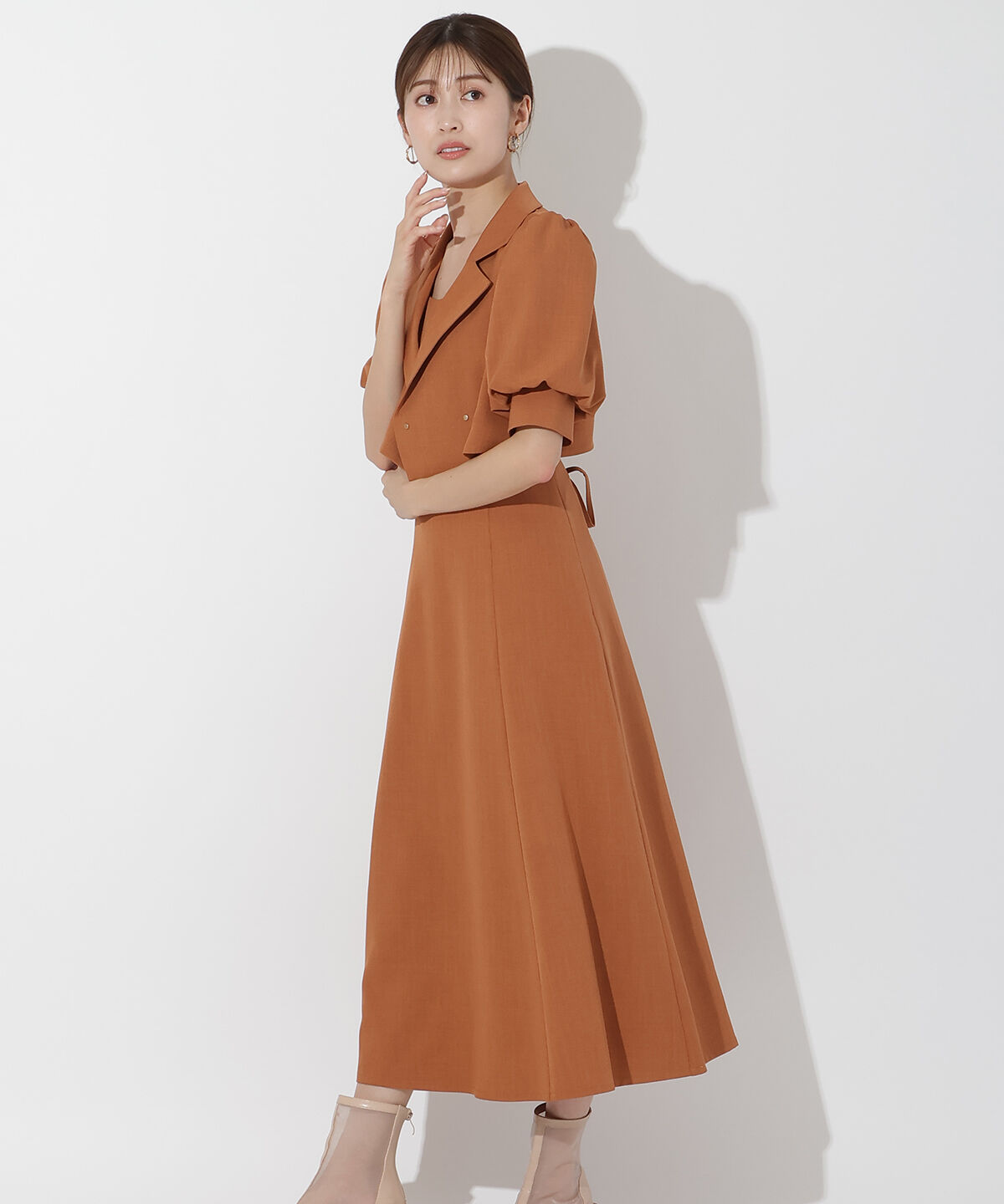 アンドクチュール「ショートダブルジャケット＋キャミワンピース」|ワンピース|