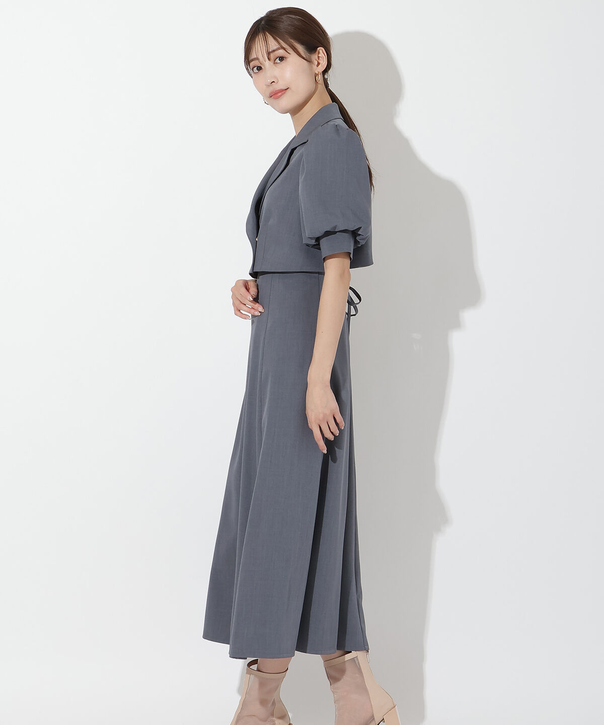 アンドクチュール「ショートダブルジャケット＋キャミワンピース」|ワンピース|