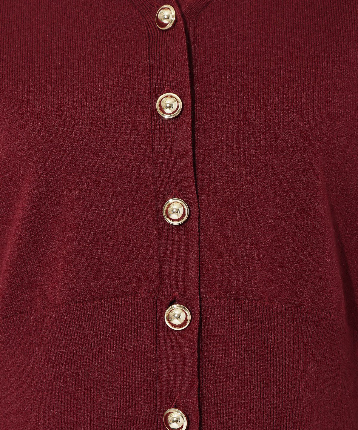 アンドクチュール「袖ギャザーVネックカーデプルオーバー」|ニット・セーター|