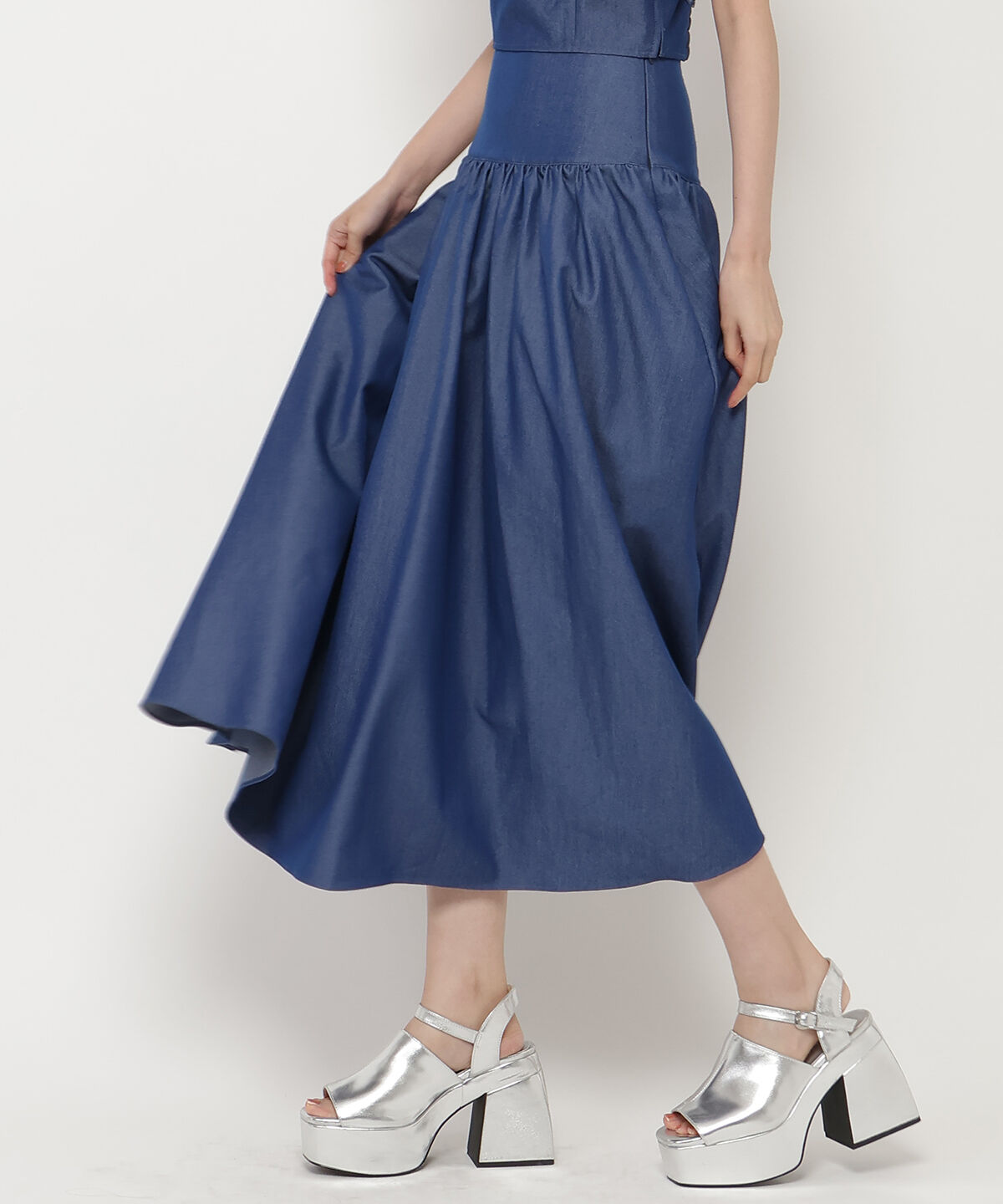 REDYAZEL「ロースイッチングフレアスカート」|フレア|