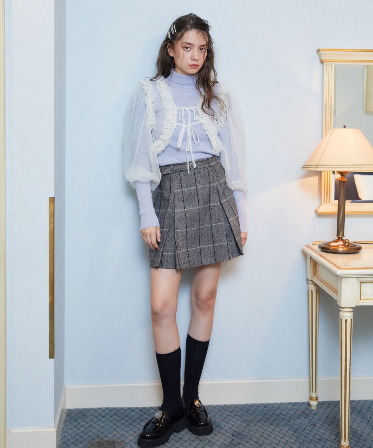 REDYAZEL「チュールボレロニット＆プルオーバーセット」|ニット・セーター|