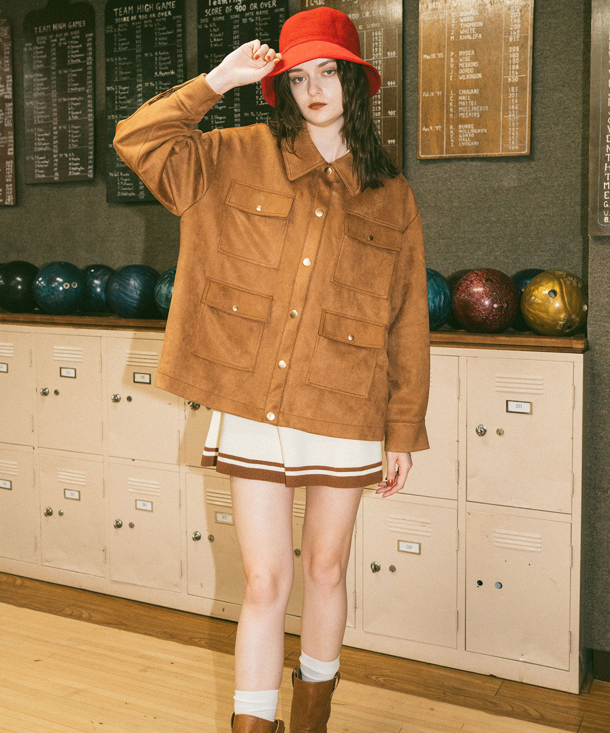 REDYAZEL「ヴィンテージライクスエードポケットジャケット」|ステンカラーコート|