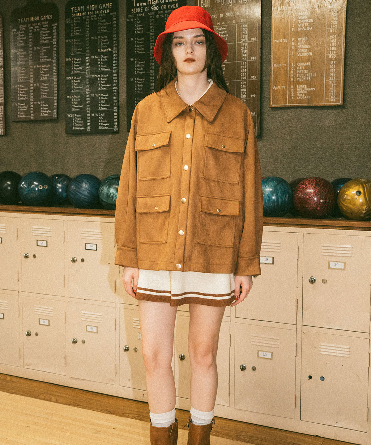 REDYAZEL「ヴィンテージライクスエードポケットジャケット」|ステンカラーコート|