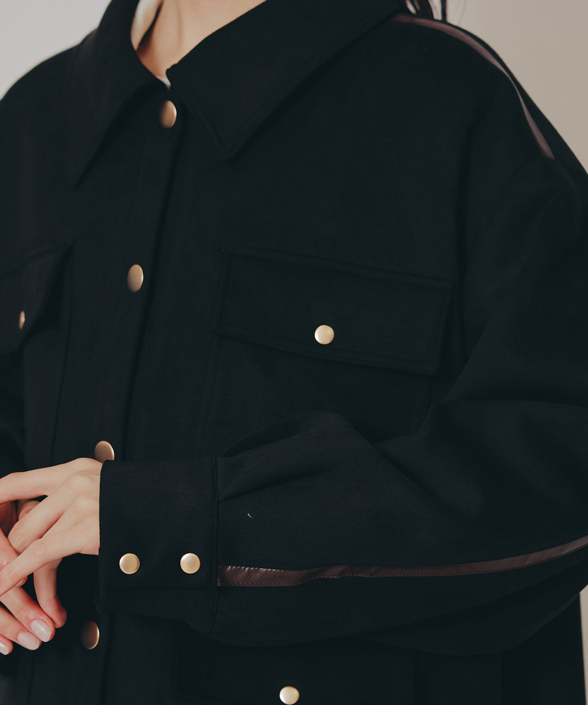 REDYAZEL「ヴィンテージライクスエードポケットジャケット」|ステンカラーコート|