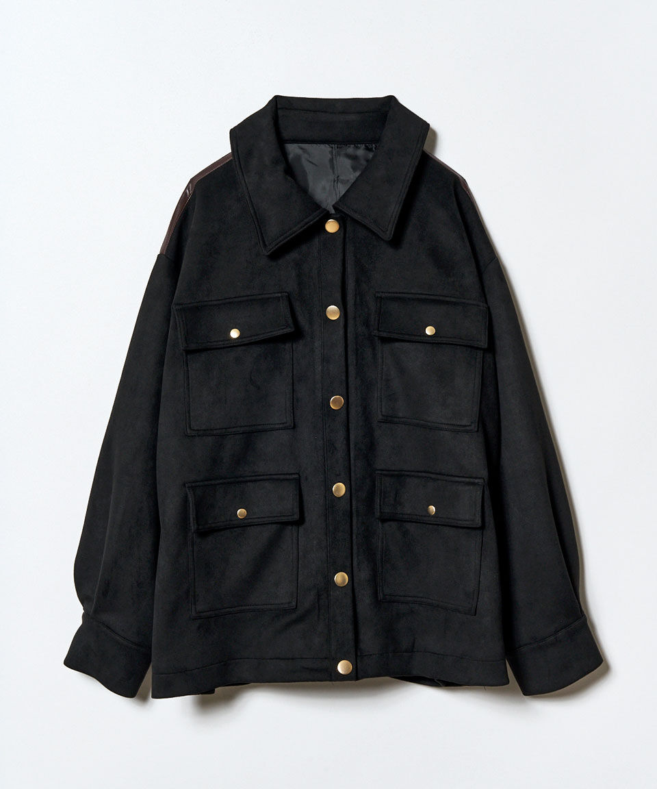 REDYAZEL「ヴィンテージライクスエードポケットジャケット」|ステンカラーコート|