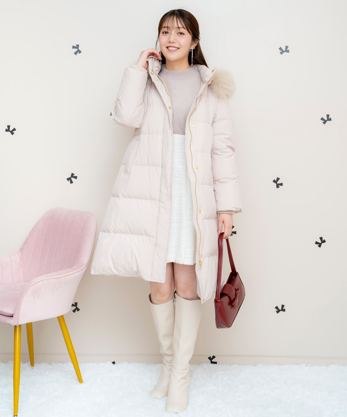 WILLSELECTION「FOXファー付きロングダウン」|ダウン|