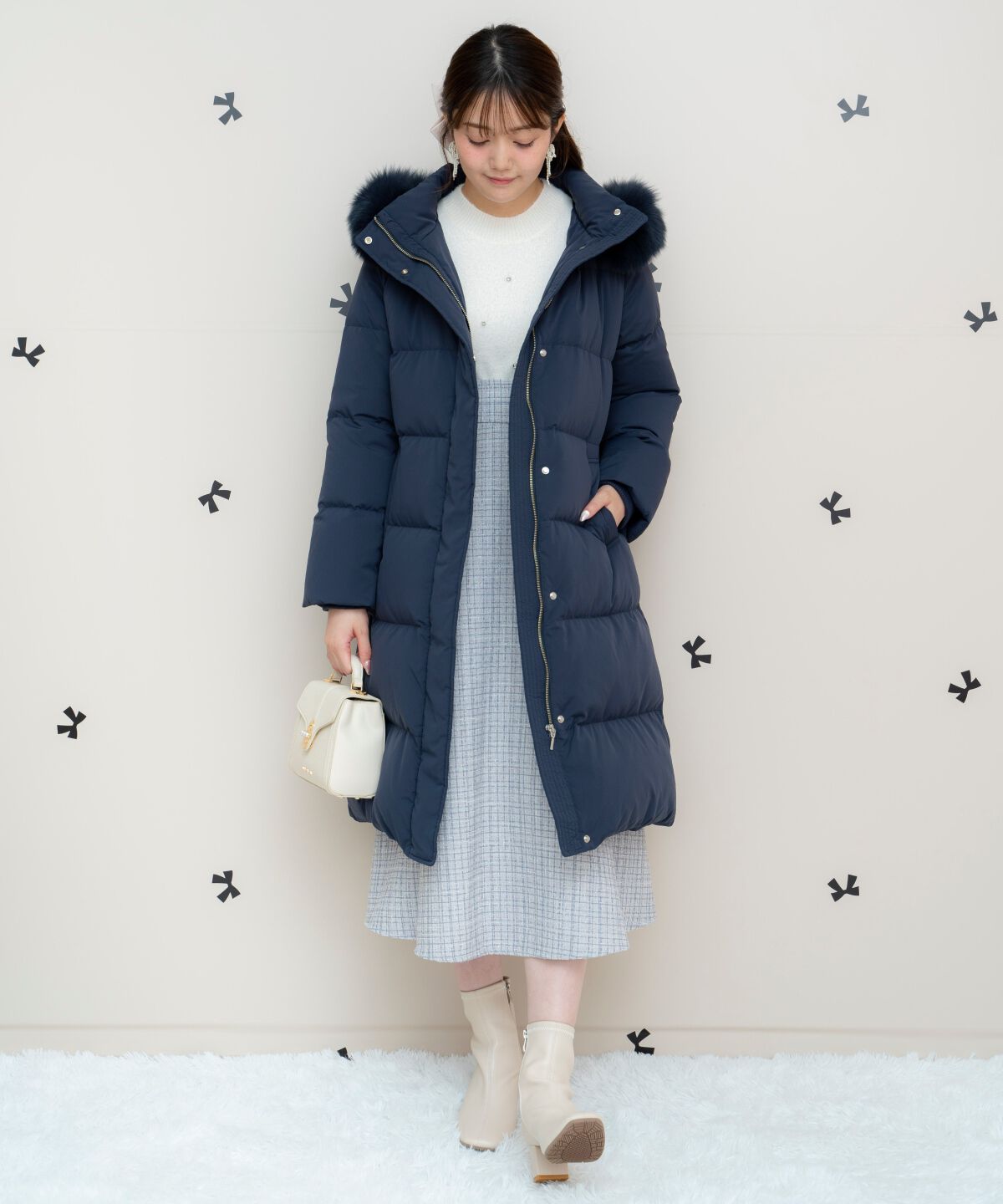 WILLSELECTION「FOXファー付きロングダウン」|ダウン|