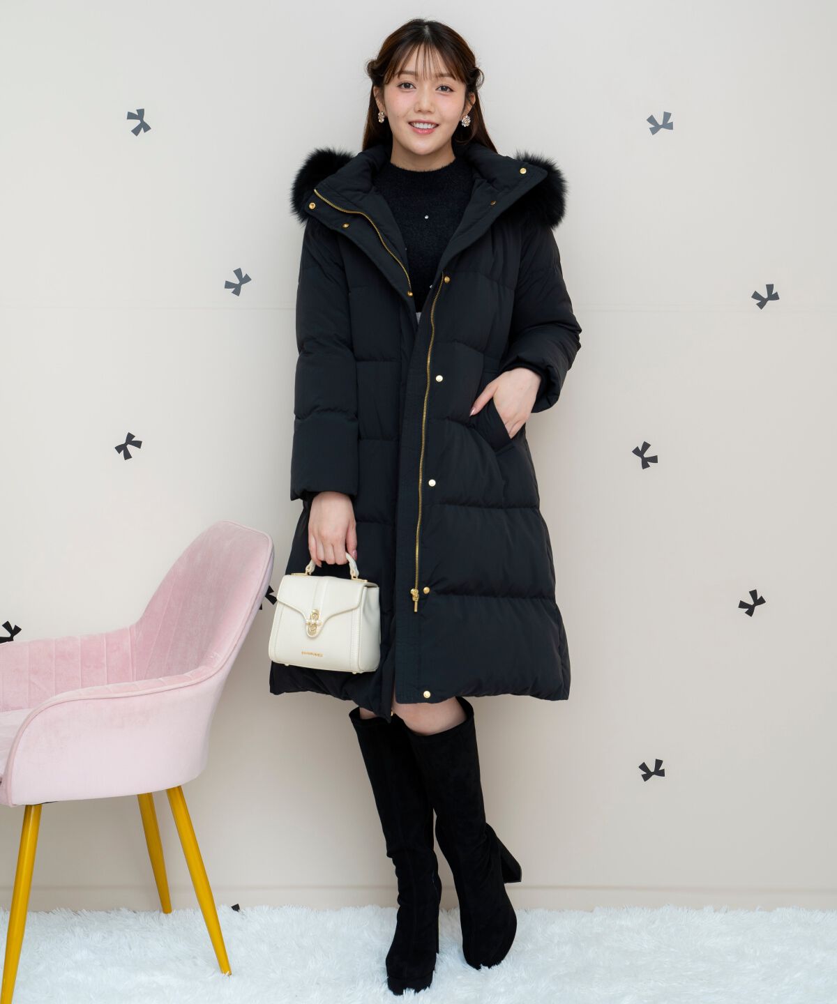 WILLSELECTION「FOXファー付きロングダウン」|ダウン|