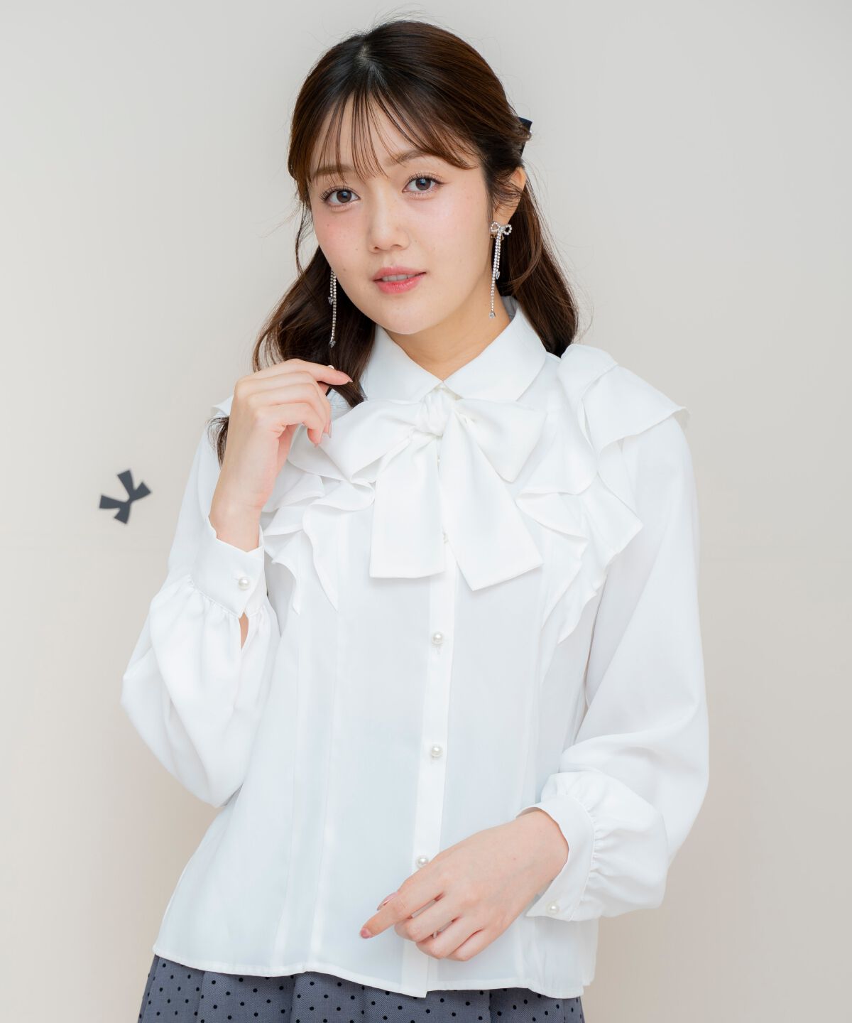 WILLSELECTION「ダブルフリルリボンタイブラウス」|シャツ・ブラウス|