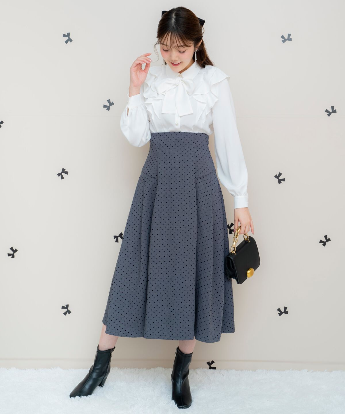 WILLSELECTION「ダブルフリルリボンタイブラウス」|シャツ・ブラウス|