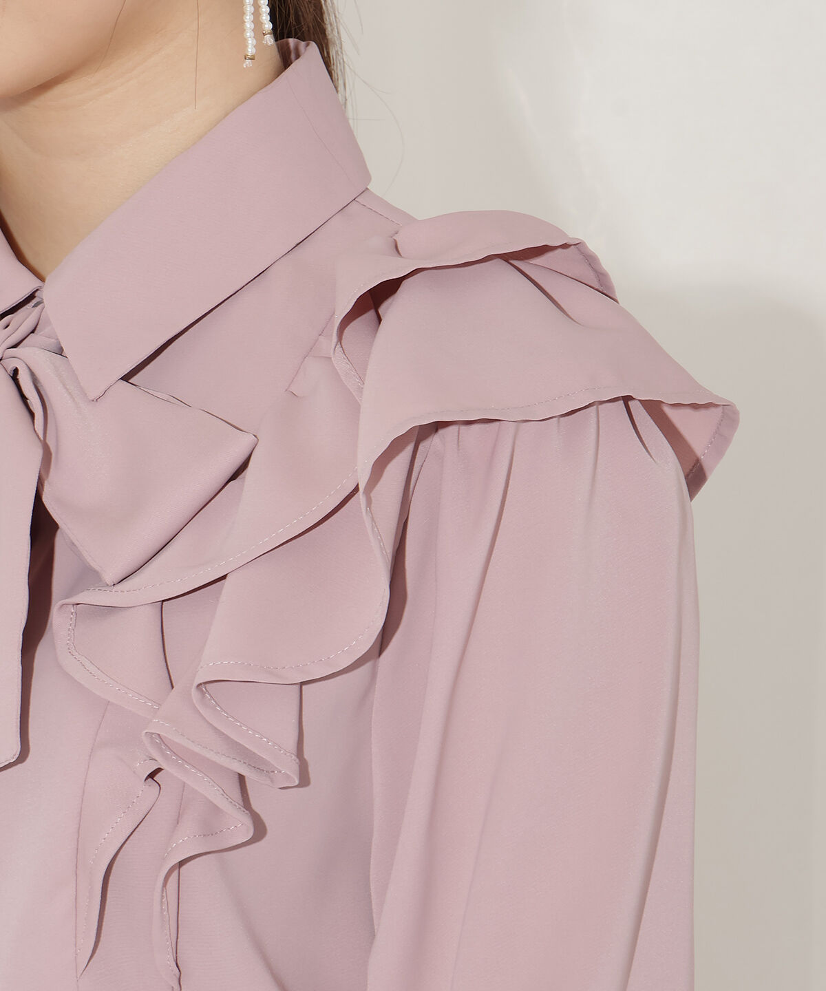 WILLSELECTION「ダブルフリルリボンタイブラウス」|シャツ・ブラウス|