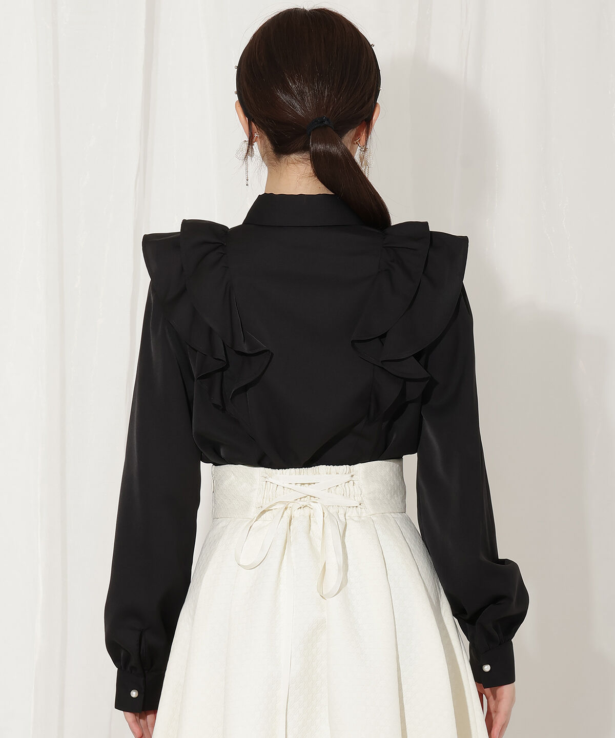 WILLSELECTION「ダブルフリルリボンタイブラウス」|シャツ・ブラウス|