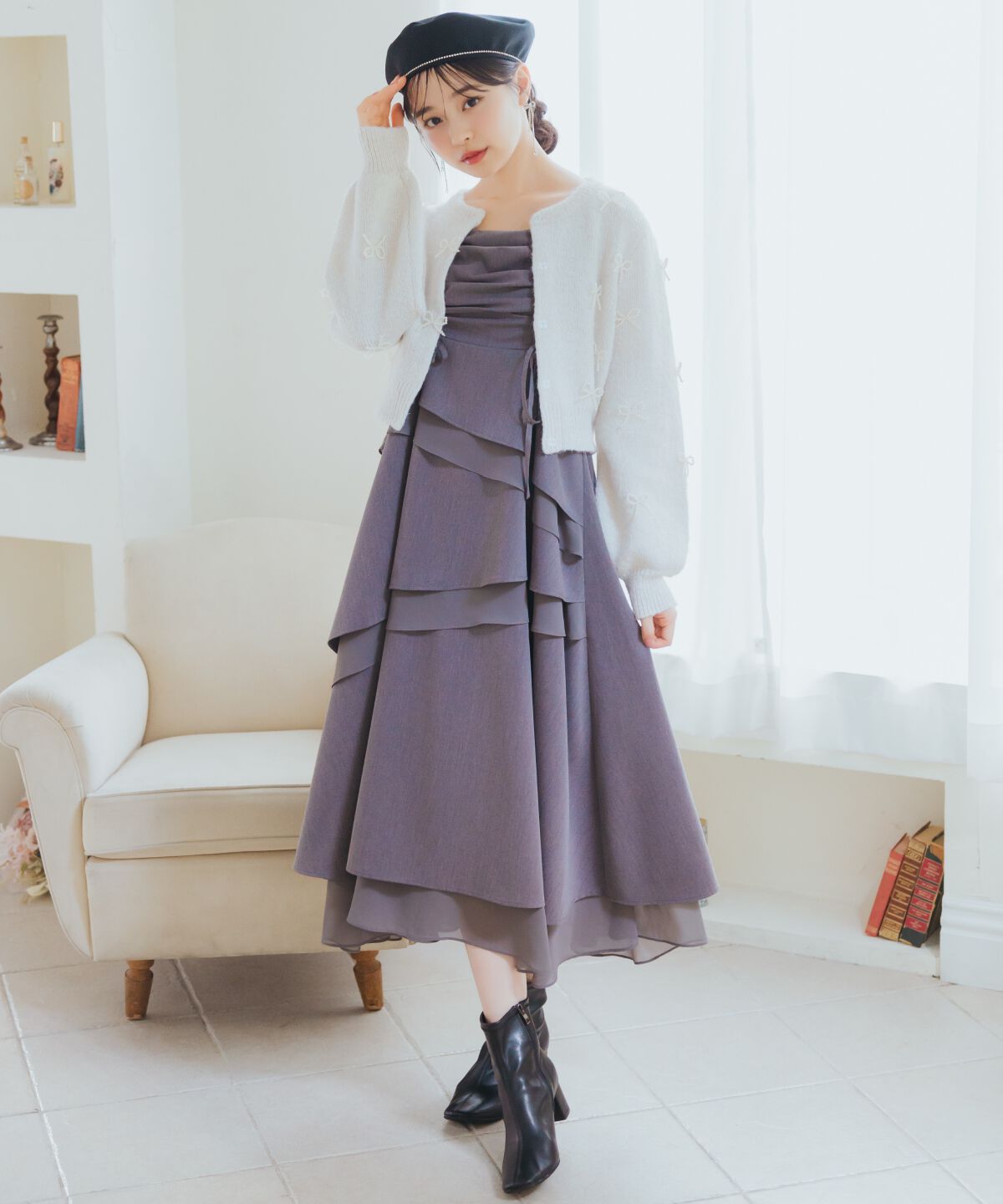 WILLSELECTION「ティアードギャザーキャミワンピース」|ワンピース|