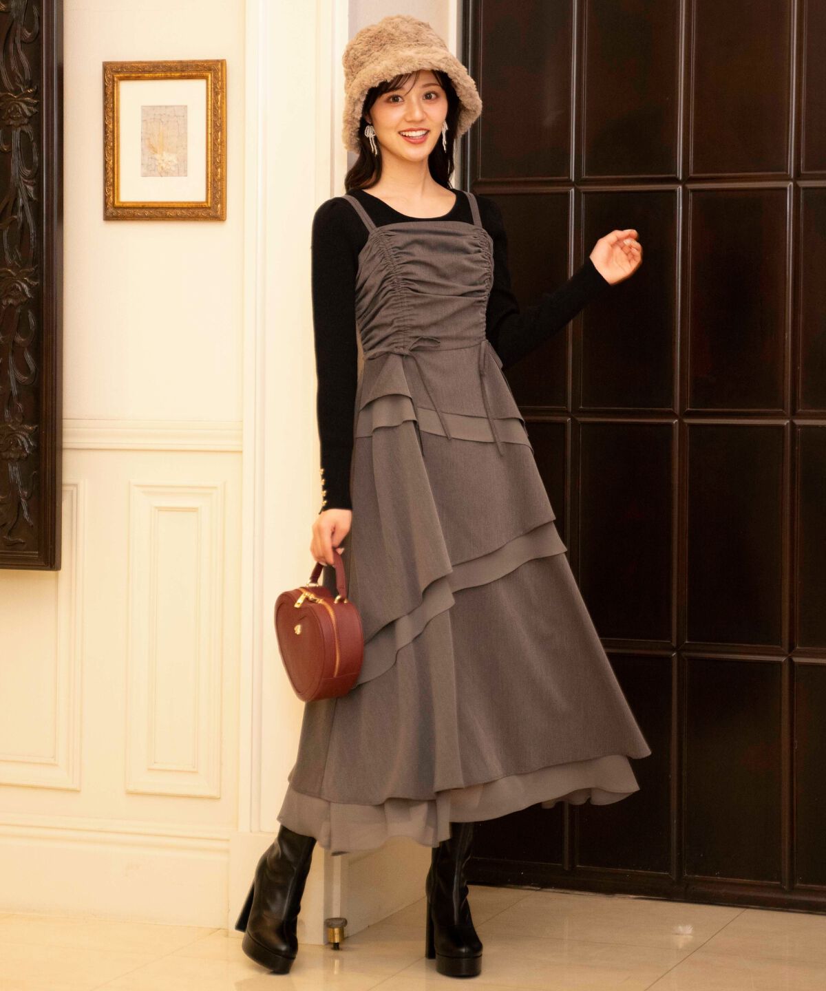 WILLSELECTION「ティアードギャザーキャミワンピース」|ワンピース|