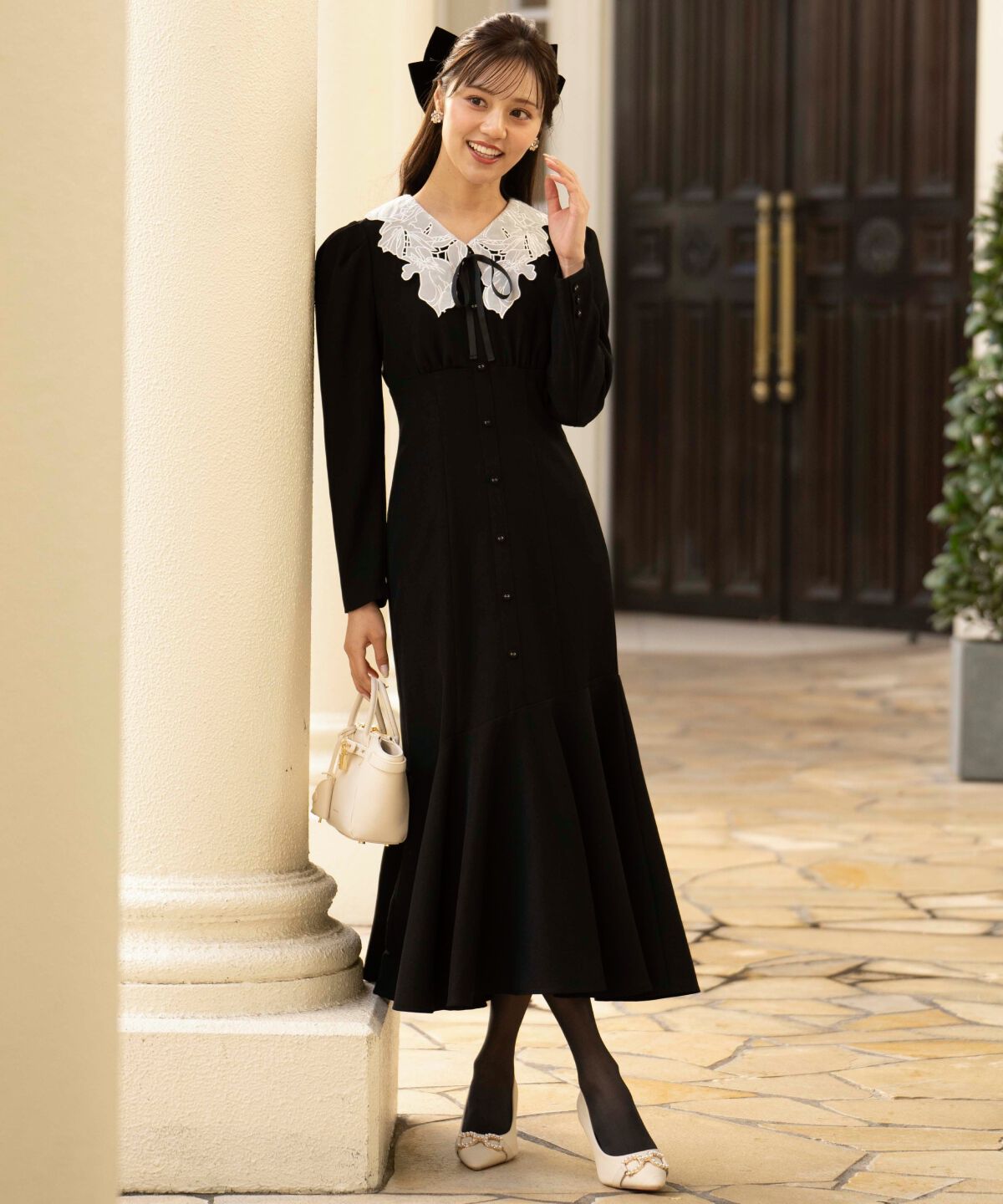 WILLSELECTION「レースカラーマーメイドワンピース」|ワンピース|