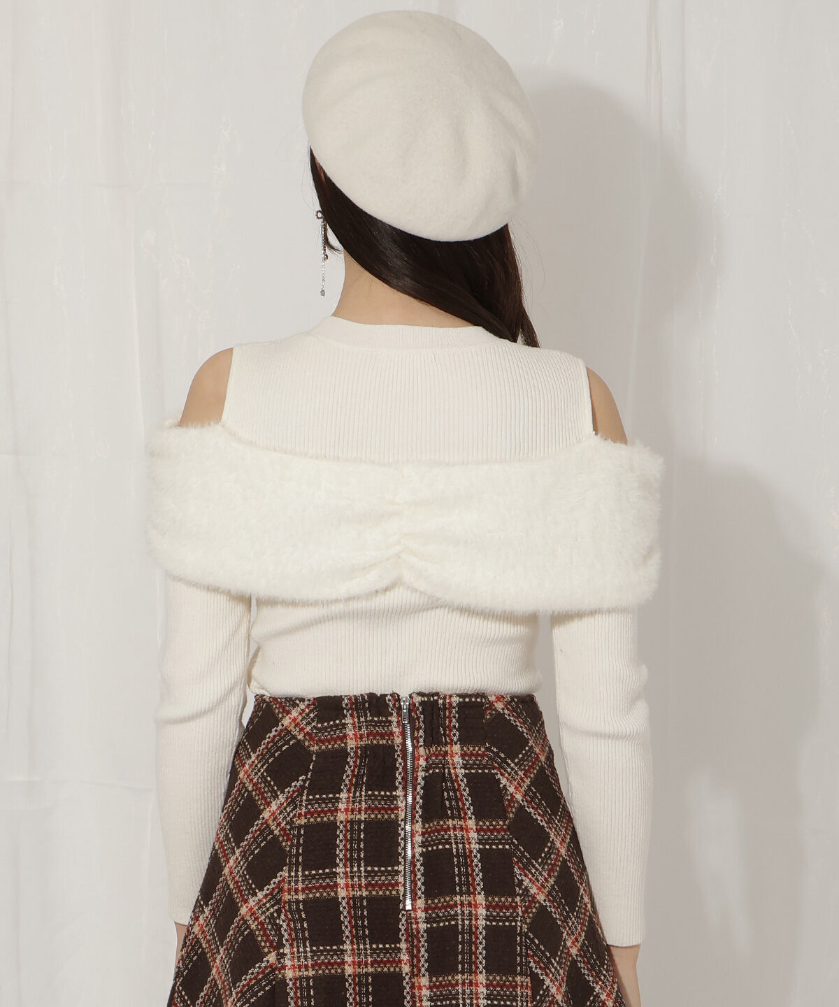 WILLSELECTION「リボンシャギーオフショル」|ニット・セーター|