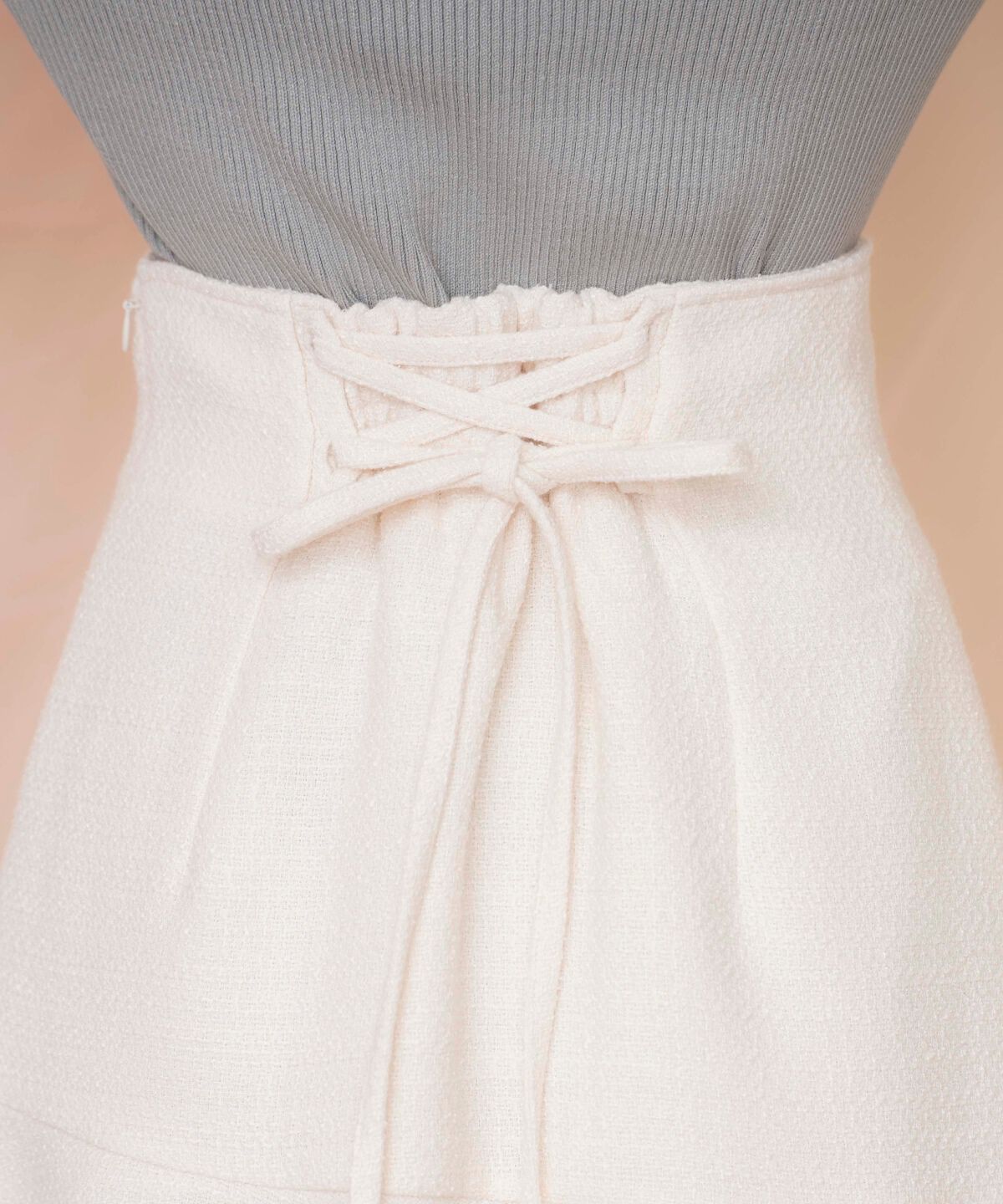 WILLSELECTION「アシメヘムツイードミニスカート」|フレア|