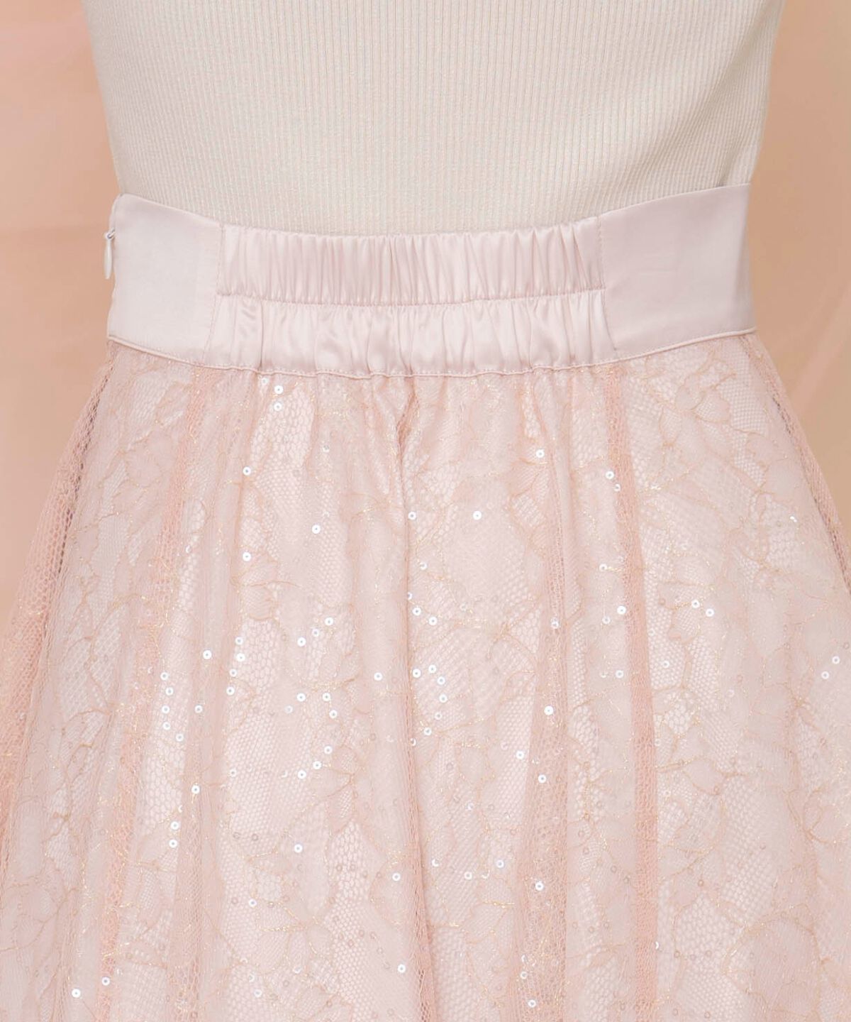 WILLSELECTION「スパンコール付きチュールスカート」|フレア|