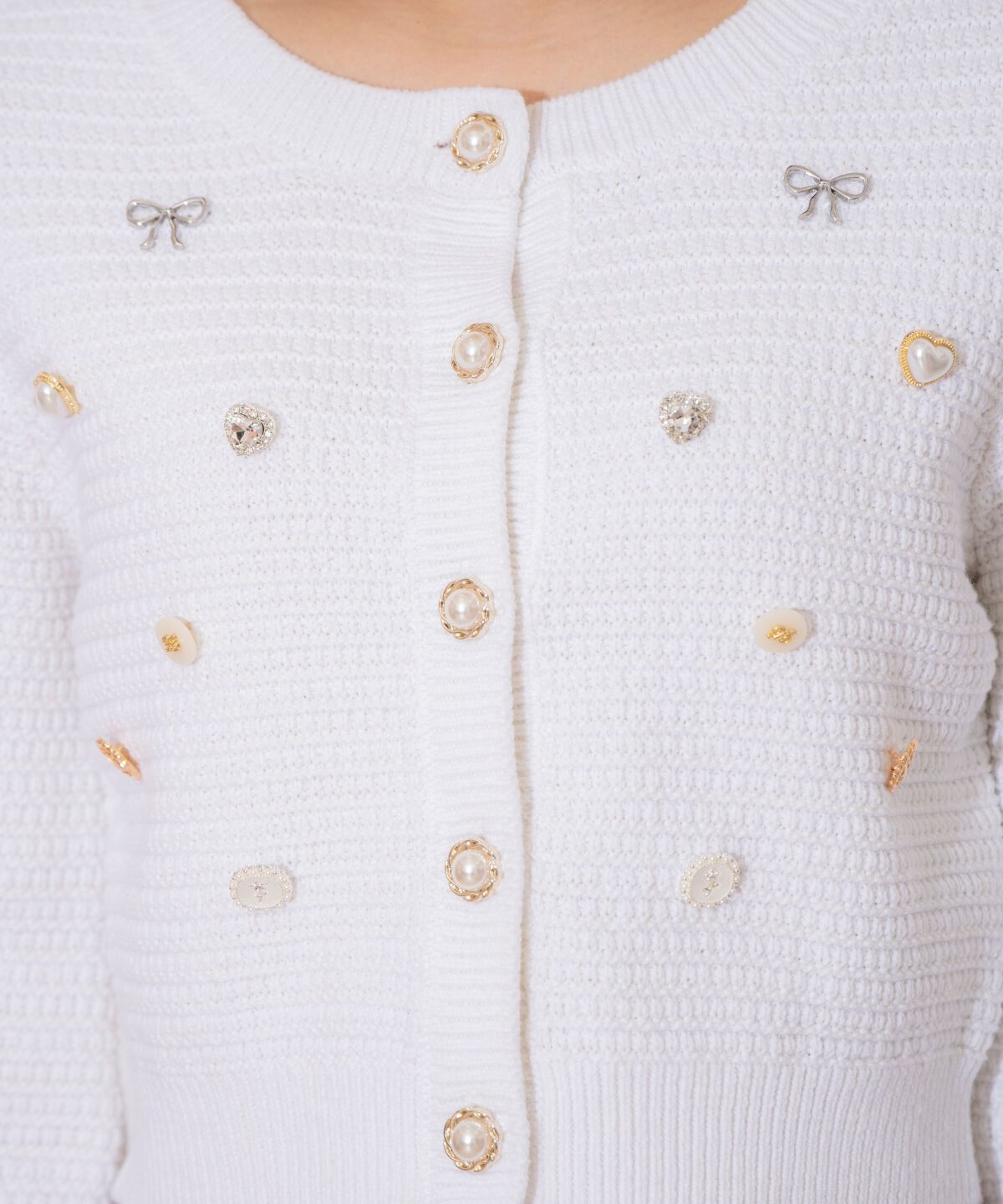 WILLSELECTION「シャイニービジューカーディガン」|カーディガン|