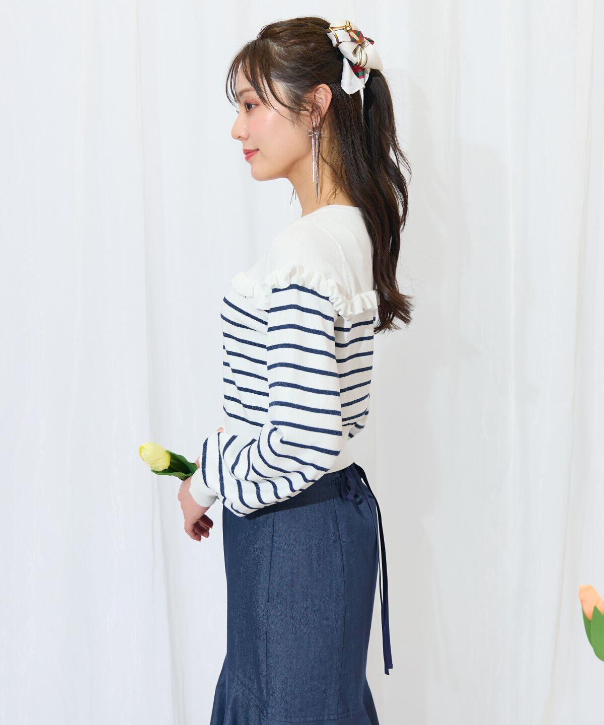 WILLSELECTION「フリルデザインニットカーディガン」|カーディガン|