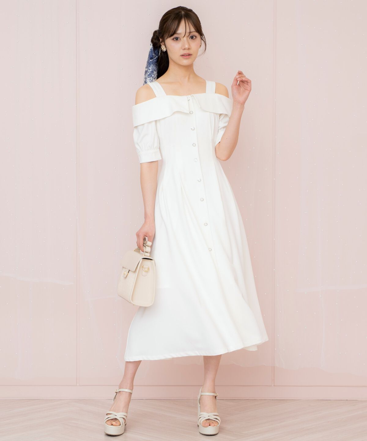 WILLSELECTION「リボンストラップオフショルワンピース」|ワンピース|