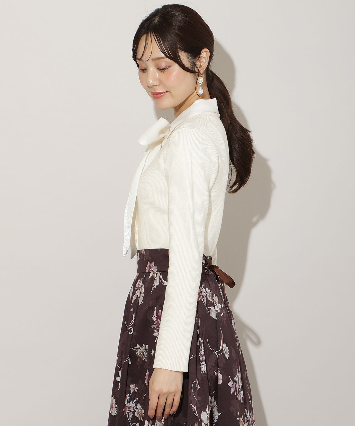 WILLSELECTION「シアーリボンニット」|ニット・セーター|