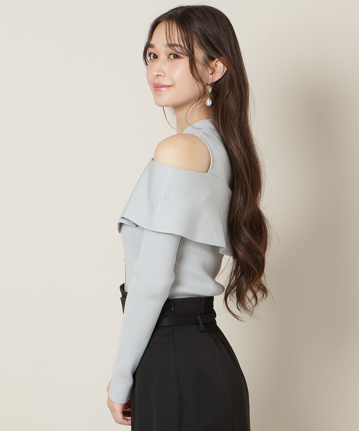 WILLSELECTION「オープンショルダーレイヤードニット」|ニット・セーター|