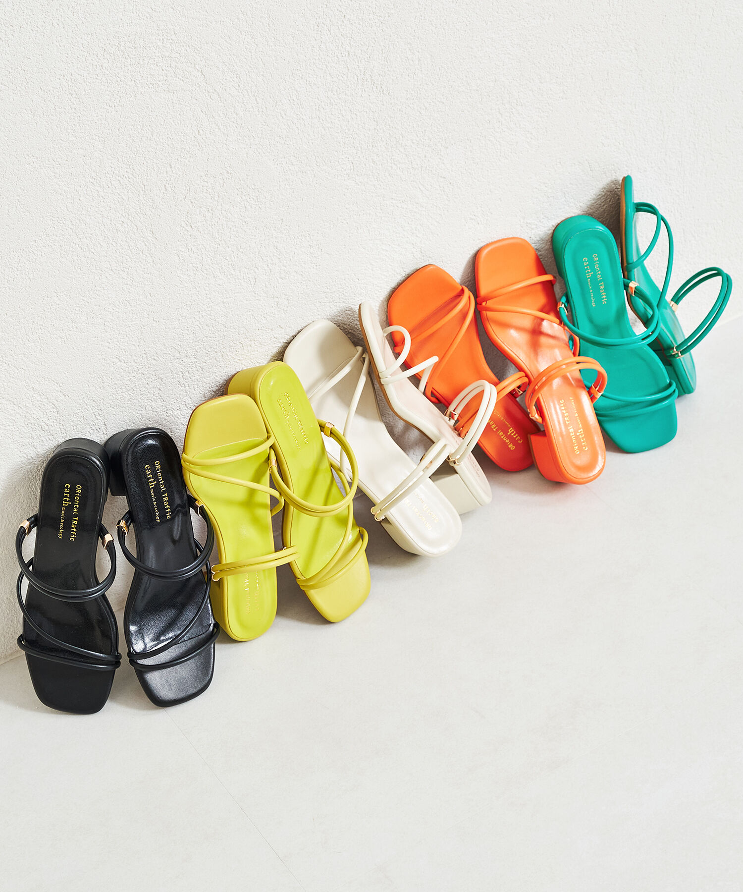 ORiental TRaffic「ナローストラップサンダル/31282 人気　トレンド 売れてる ストラップサンダル」|サンダル|GREEN