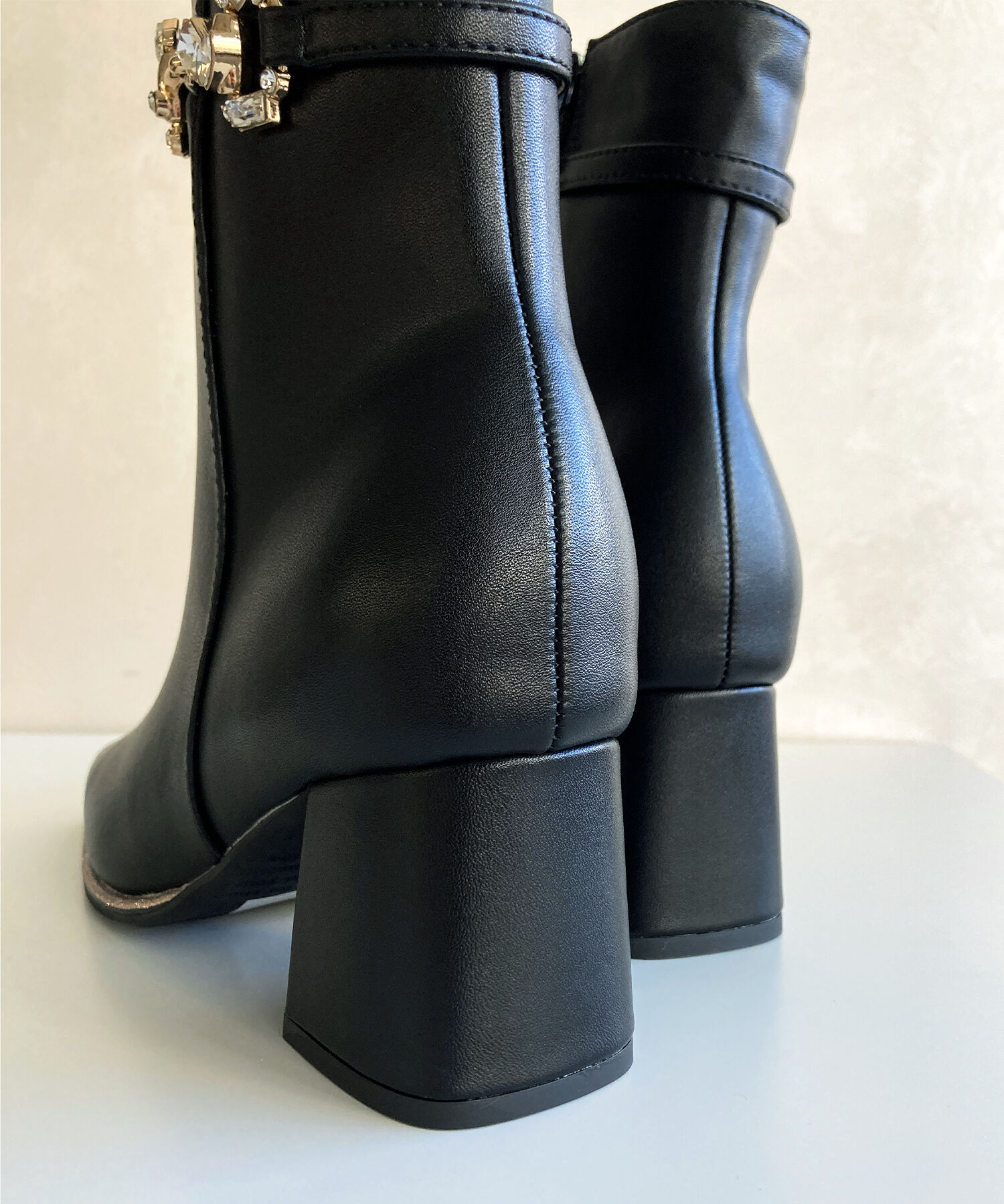 ORiental TRaffic「●2024秋冬新作●ビジュービットヒールブーツ/41427」|ショートブーツ|