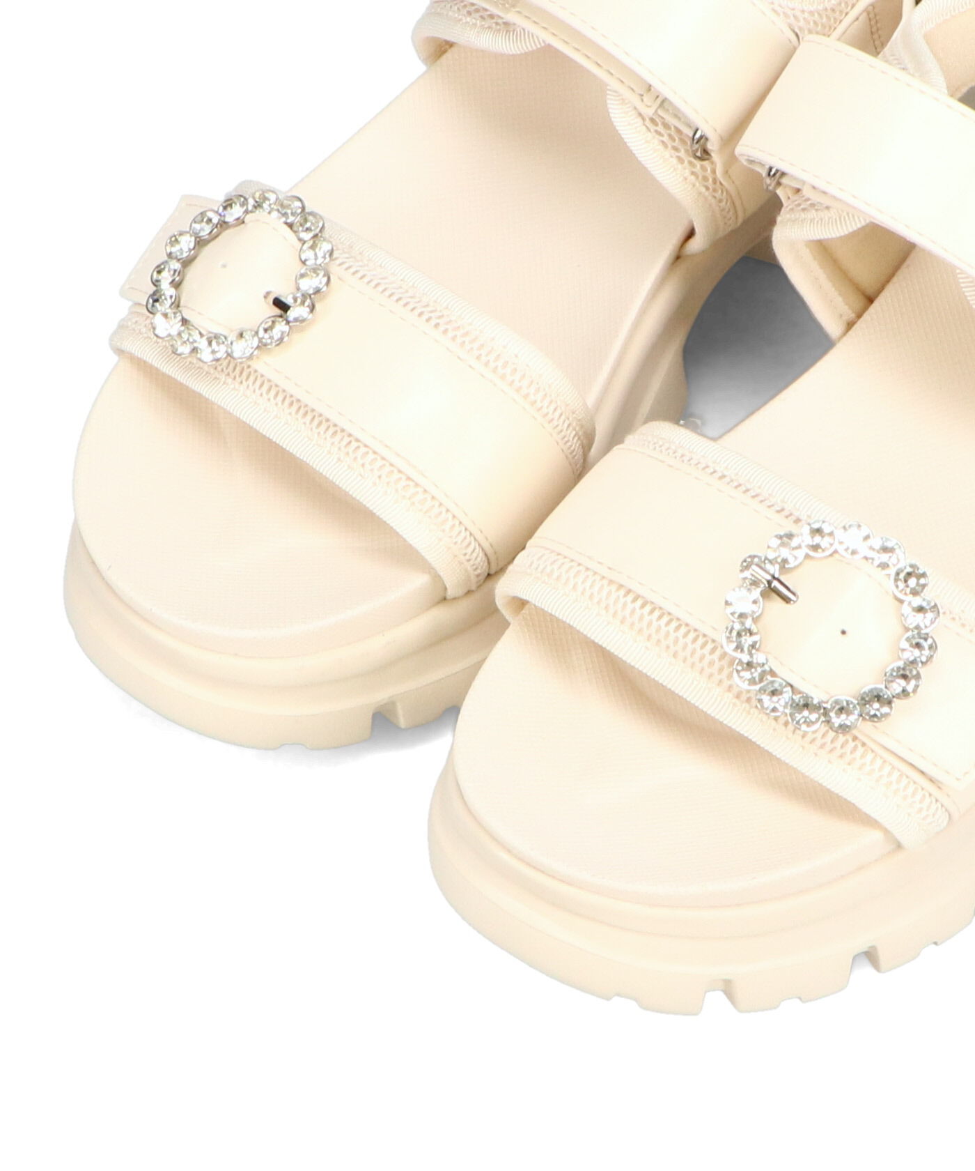 ORiental TRaffic「●2025春夏新作●ビジューモチーフスポーツサンダル/51204 サンダル　ビジュー　人気 スポサン」|サンダル|