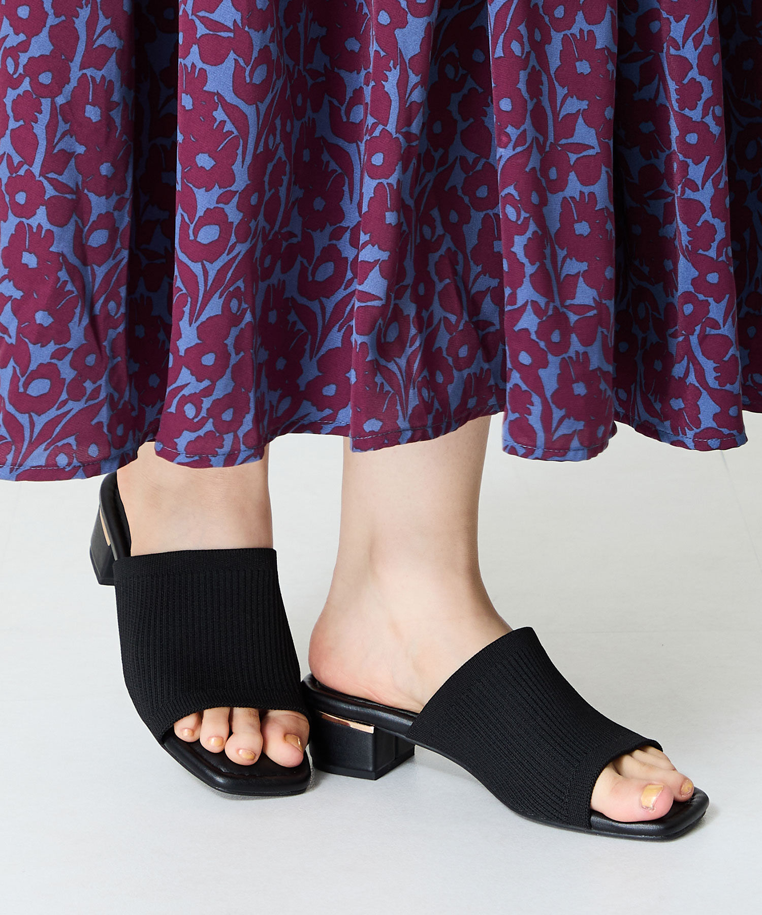 WA Oriental TRaffic「●2025春夏新作●ニットミュールサンダル/52207 ミュール ニット トレンド サンダル 柔らかい 人気」|サンダル|