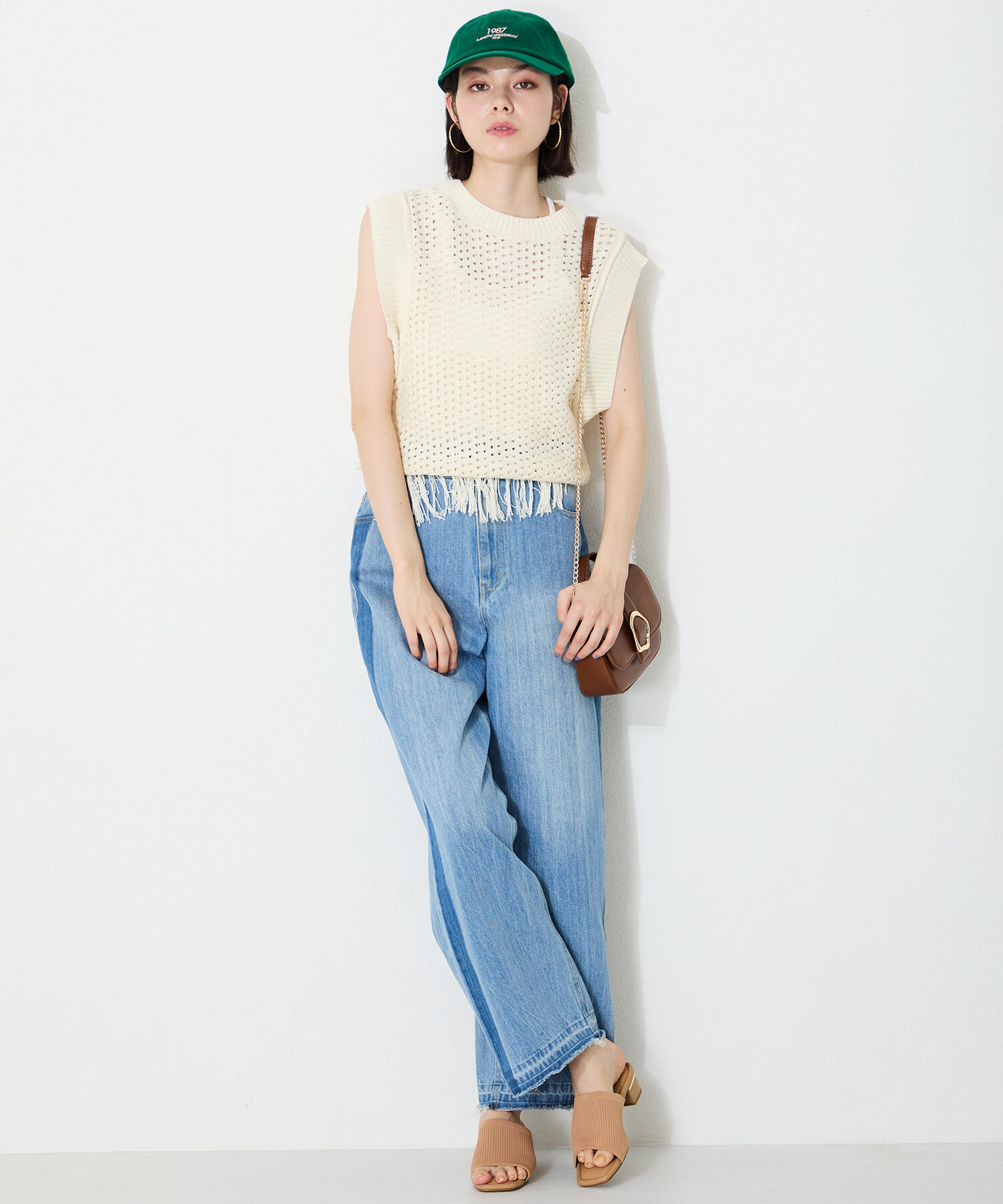 WA Oriental TRaffic「●2025春夏新作●ニットミュールサンダル/52207 ミュール ニット トレンド サンダル 柔らかい 人気」|サンダル|