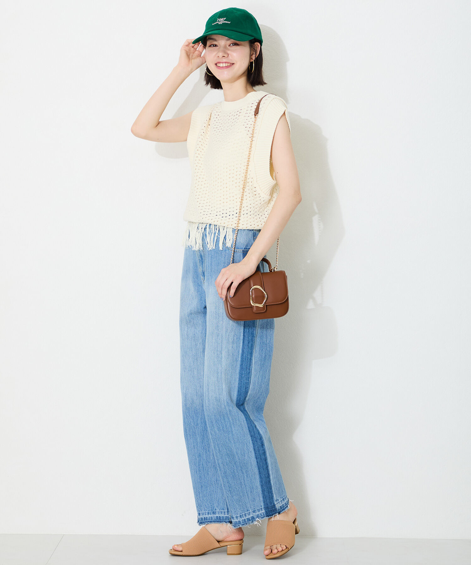 WA Oriental TRaffic「●2025春夏新作●ニットミュールサンダル/52207 ミュール ニット トレンド サンダル 柔らかい 人気」|サンダル|