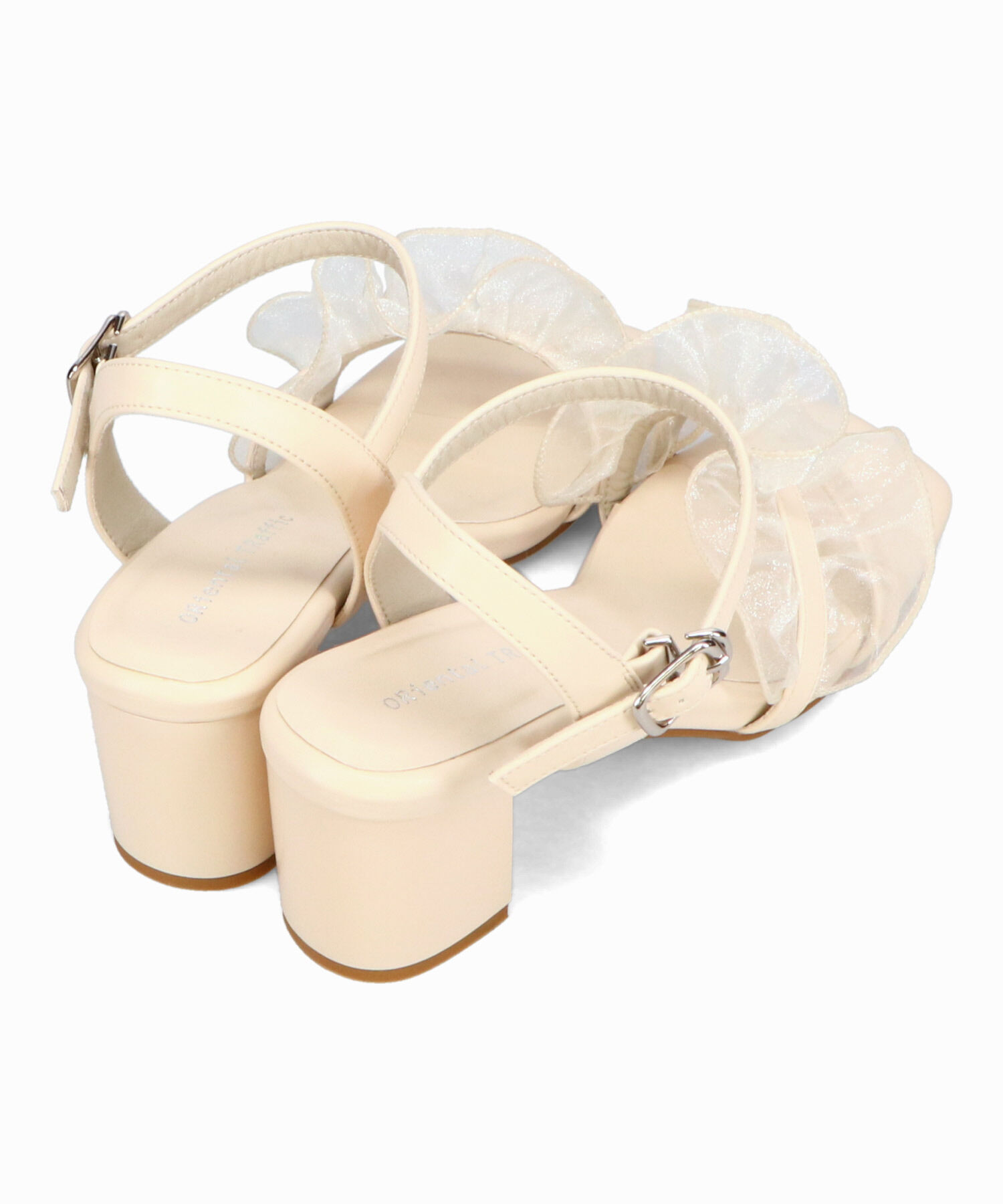 ORiental TRaffic「【WEB限定】●2025春夏新作●フリルストラップヒールサンダル/55210 トレンド 人気 ヒール7cm」|サンダル|