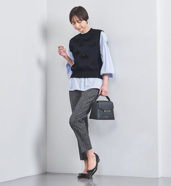 UNITED ARROWS「3D リボン クルーネック ベスト」|ベスト・ジレ|