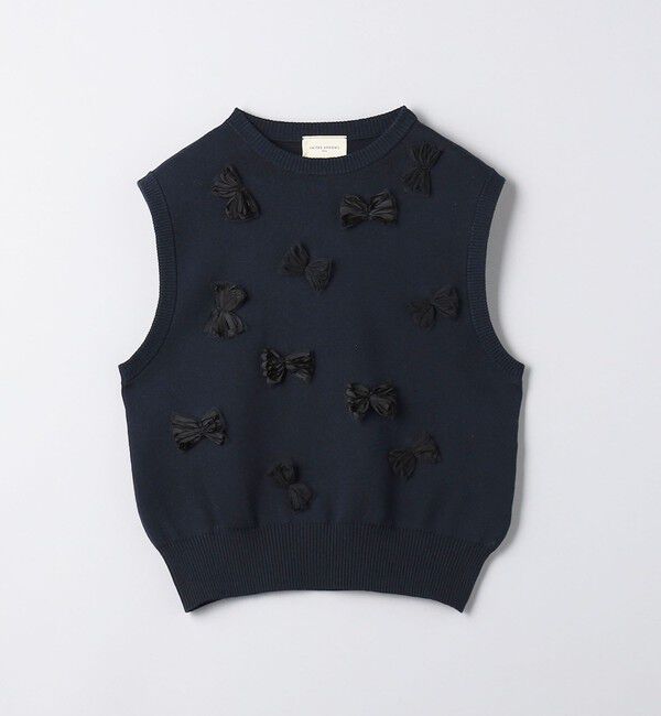 UNITED ARROWS「3D リボン クルーネック ベスト」|ベスト・ジレ|