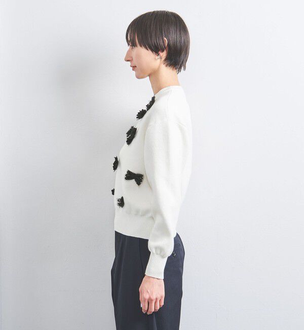 UNITED ARROWS「3D リボン クルーネック ニット」|ニット・セーター|