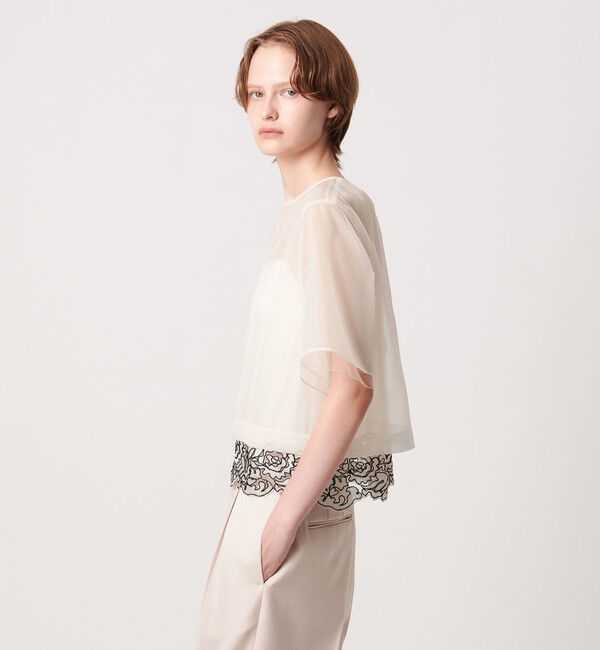 AEWEN MATOPH「＜AEWEN MATOPH＞チュールレースレイヤードブラウス」|シャツ・ブラウス|