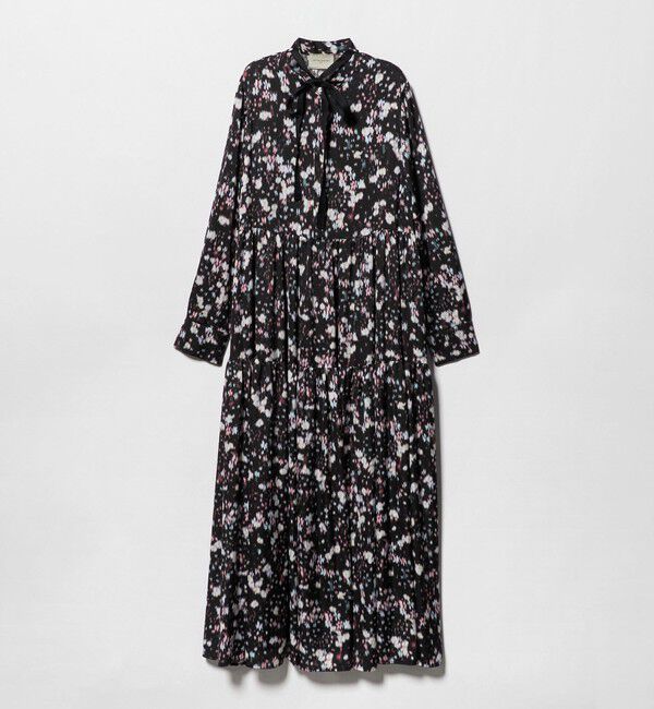 UNITED ARROWS「サテン フラワープリント ボウタイ ワンピース ‐ウォッシャブル‐」|ワンピース|その他3