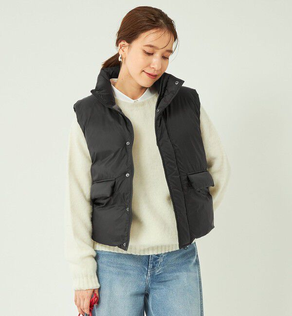 UNITED ARROWS green label relaxing「【別注】＜TAION＞ショート ダウン ベスト」|ダウンベスト・ベスト|BLACK