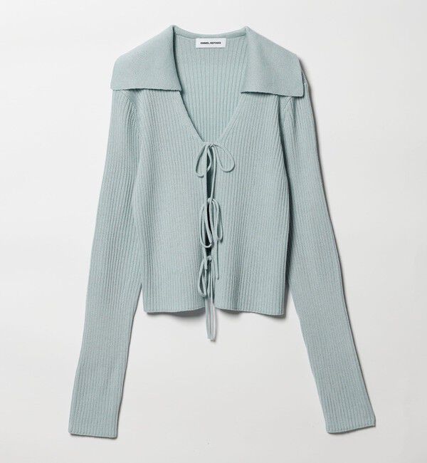 EMMEL REFINES「＜EMMEL REFINES＞EM フロントリボン エリツキ ニット」|ニット・セーター|