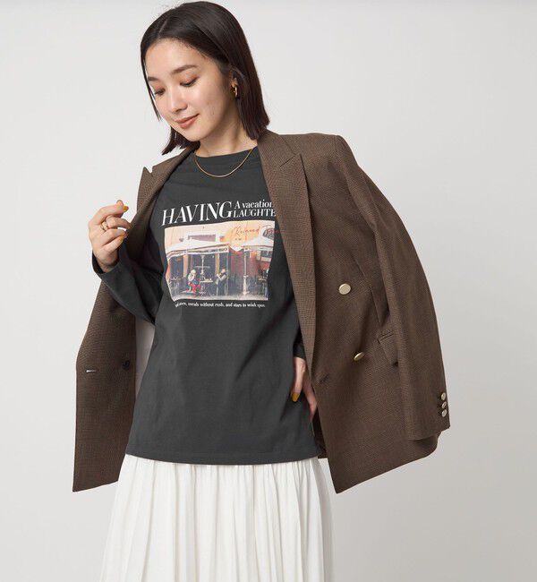 UNITED ARROWS green label relaxing「【WEB限定】＜at ease＞フォト ロングスリーブ Tシャツ」|Tシャツ・カットソー|