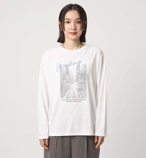 UNITED ARROWS green label relaxing「【WEB限定】＜at ease＞フォト ロングスリーブ Tシャツ」|Tシャツ・カットソー|