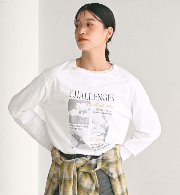 UNITED ARROWS green label relaxing「【WEB限定】＜at ease＞フォト ロングスリーブ Tシャツ」|Tシャツ・カットソー|