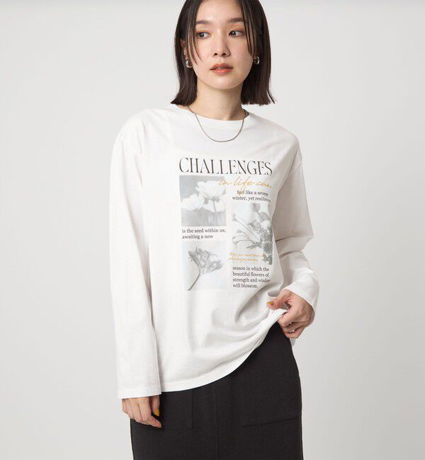 UNITED ARROWS green label relaxing「【WEB限定】＜at ease＞フォト ロングスリーブ Tシャツ」|Tシャツ・カットソー|