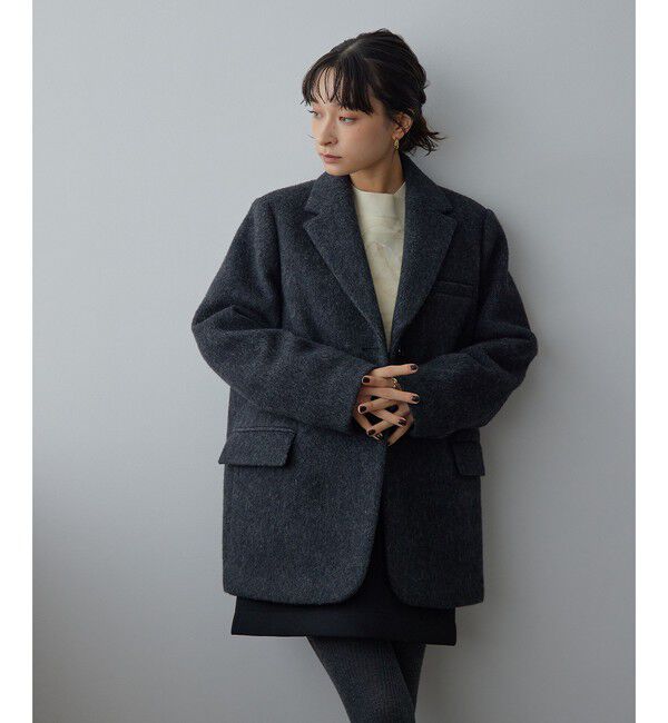 EMMEL REFINES「＜EMMEL REFINES＞EM シャギー ボンディング ジャケット」|テーラードジャケット|