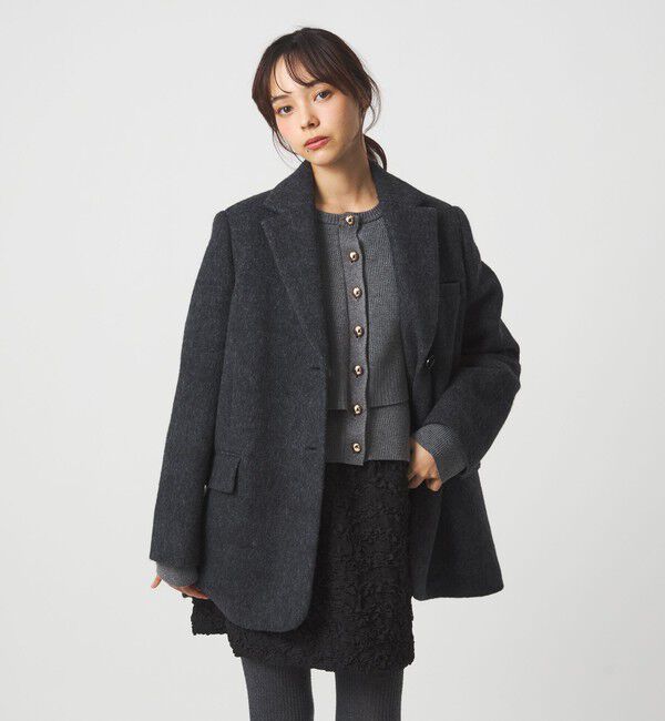EMMEL REFINES「＜EMMEL REFINES＞EM シャギー ボンディング ジャケット」|テーラードジャケット|