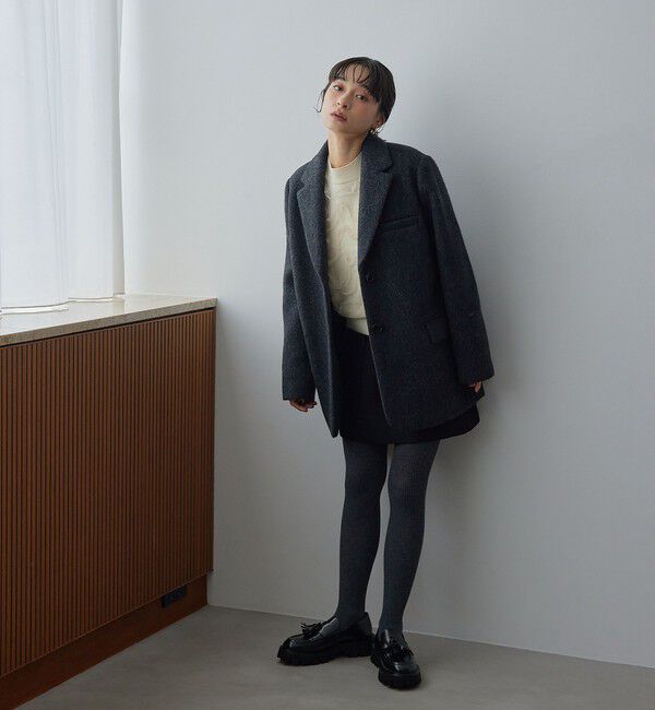 EMMEL REFINES「＜EMMEL REFINES＞EM シャギー ボンディング ジャケット」|テーラードジャケット|