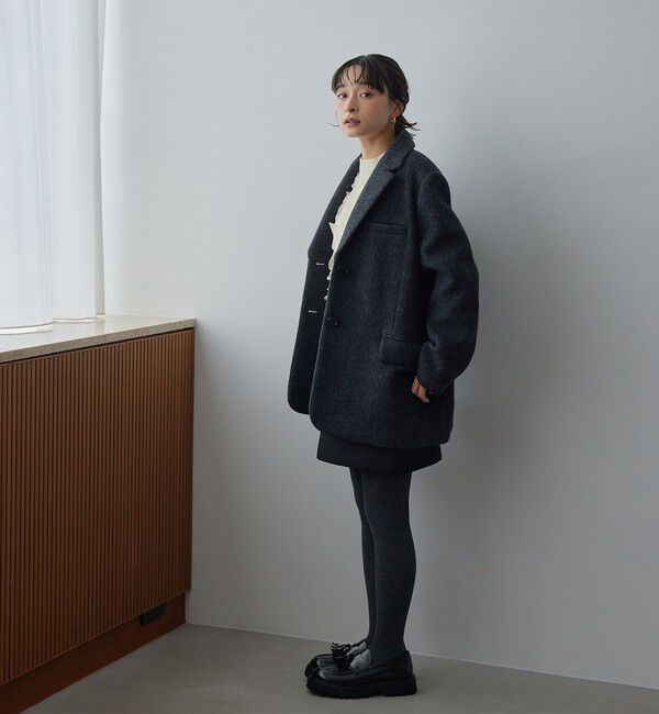 EMMEL REFINES「＜EMMEL REFINES＞EM シャギー ボンディング ジャケット」|テーラードジャケット|