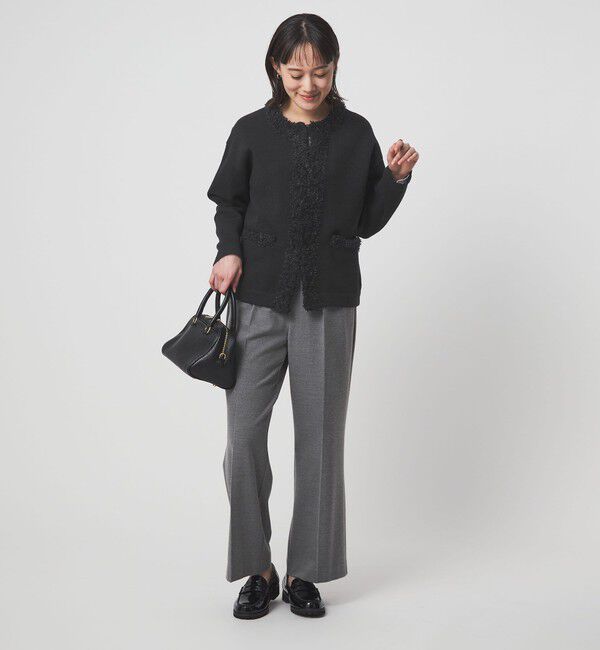 UNITED ARROWS green label relaxing「ブークレ&times;フリンジ カーディガン ウォッシャブル」|カーディガン|